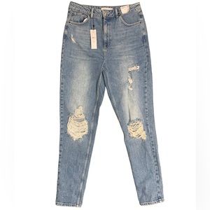 NWT Topshop Mom High Waisted Tapered Leg Jeans Size 32